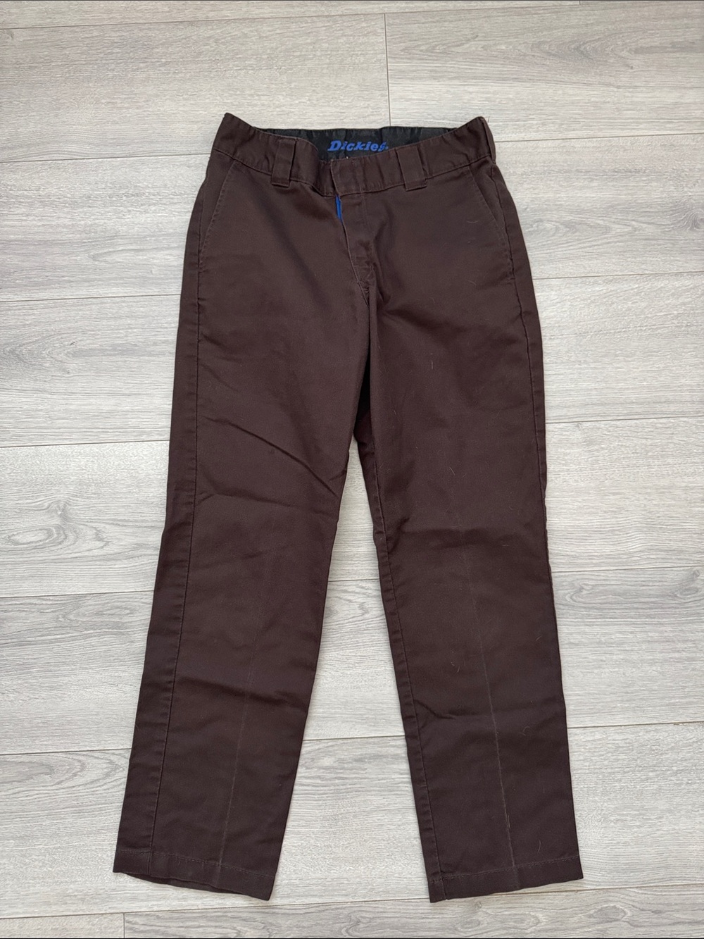 Dickies Men's Dark Brown Straight-Leg Chinos